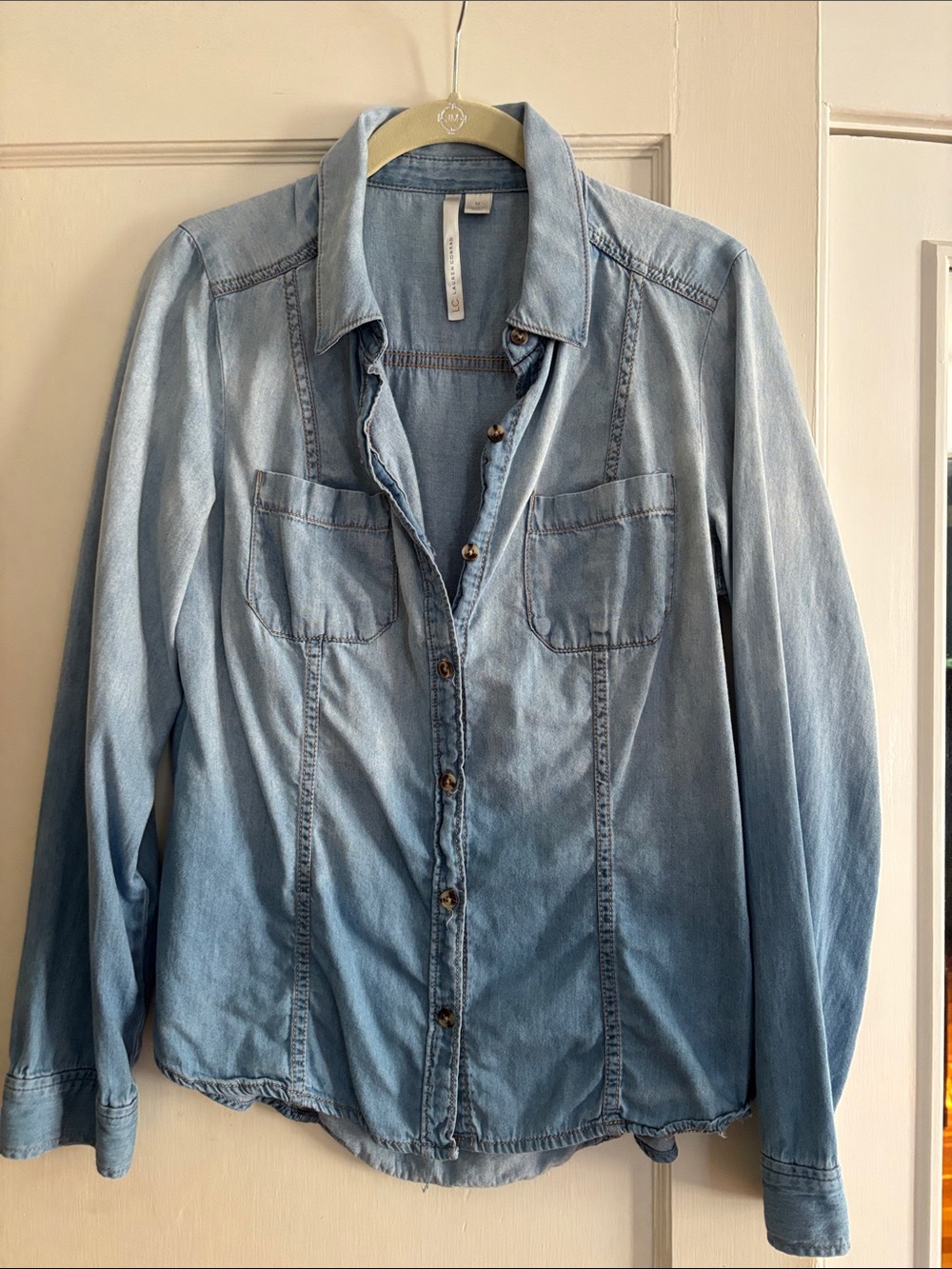 LC Lauren Conrad Denim Shirt, Medium